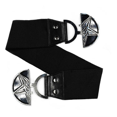 Elastic Waist Belt Goat Head Black - Kreepsville